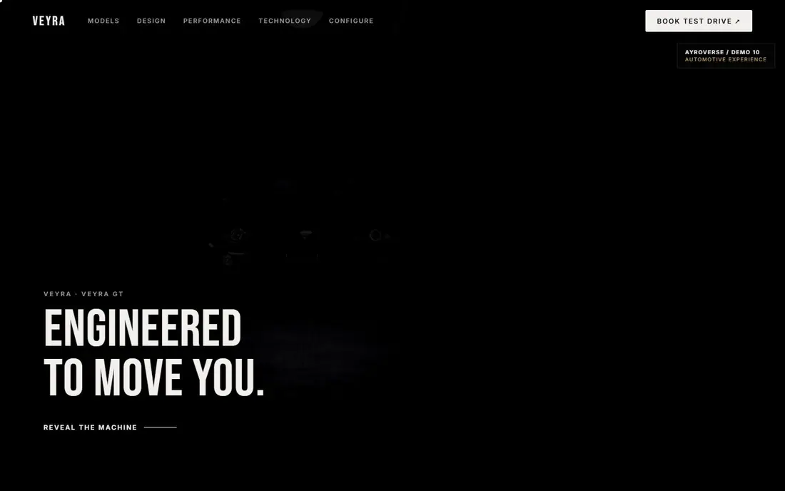 Automobile website concept by Ayroverse