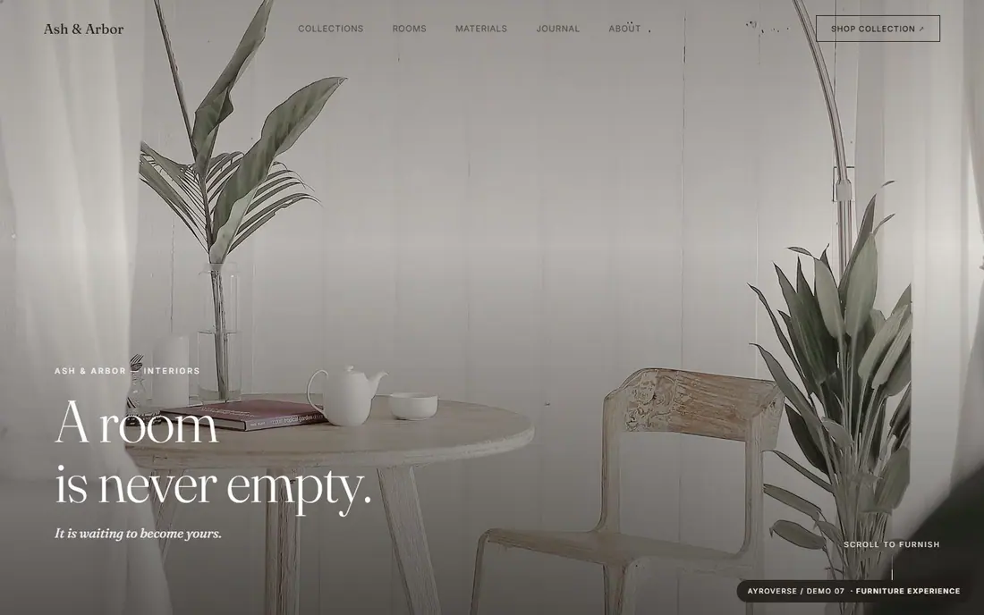 Furniture website concept by Ayroverse